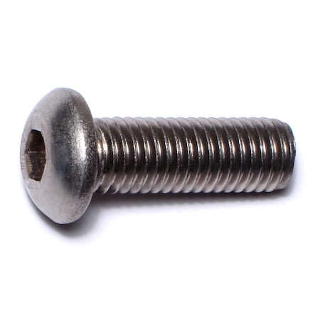 Midwest Fastener M10-1.50 Socket Head Cap Screw, Button, Plain Stainless Steel, 30 mm Length, 4 PK 75592